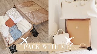PACK WITH ME! AESTHETIC ORGANISATION HACKS & HOLIDAY VIBES | FT KATIE LOXTON & DISCOUNT CODE