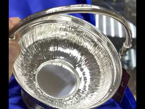 Серебряная конфетница - корзинка «Антика» (малая), кф012