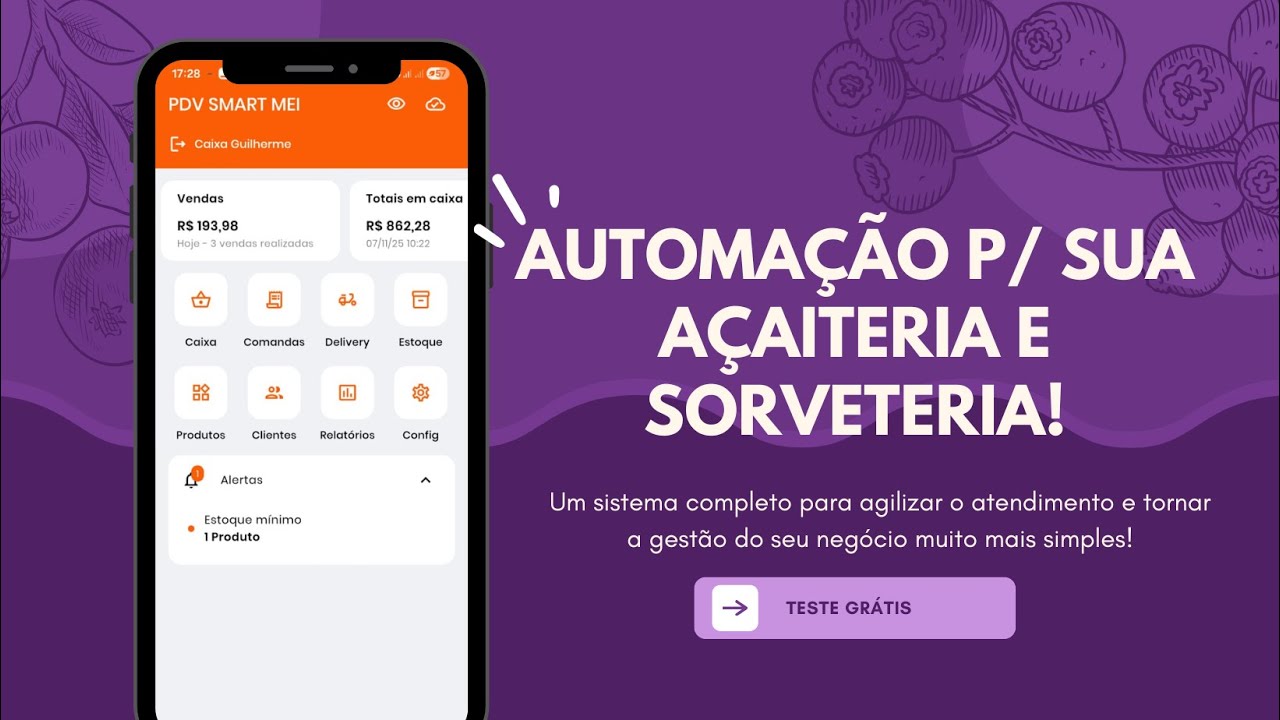 Vídeo demonstração PDV Smart para Sorveteria e Açaiteria