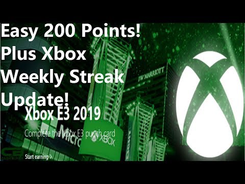 Xbox E3 Microsoft Rewards Punch Card - Easy 200 Points! Plus Xbox One Weekly Streak Update!