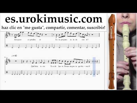 Como Tocar Flauta dulce G. Romeo Santos - Propuesta Indecente Parte#2 Clases Notas Musicales