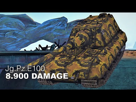 Jg.Pz.E100 ● 8.900 DAMAGE ● World of Tanks Blitz
