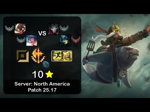 Corki ADC + Sona vs Jhin + Nami - NA Challenger - Patch 25.17