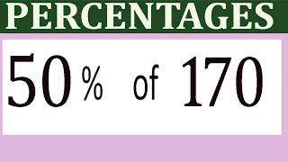 Percentages     50      Percentage(%)    of    170