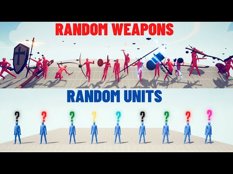 RANDOM UNITS TEAM vs RANDOM WEAPONS TEAM - Totally Accurate Battle Simulator - TABS