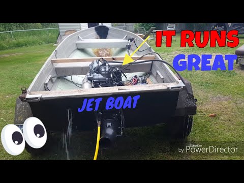 Aluminum 650cc Homemade Jet Boat First Start. BUILD PART 2 #jetjon #jetboat #jetski