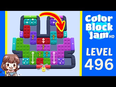 Color Block Jam Level 496 Solution Walkthrough
