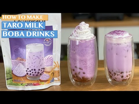 3 EASY TARO MILK RECIPES: HOT TARO LATTE, ICED TARO LATTE & TARO MILKSHAKE