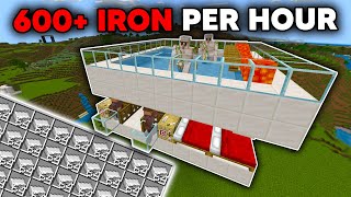 SIMPLE and EFFICIENT Iron Farm in Minecraft Bedrock 1.19!