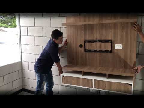 Mueble de Televisión tipo panel oculta cables!