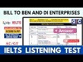 IELTS Listening Practice Test With Answers Bill To Ben And Di Enterprises AC GT Ieltswithgic