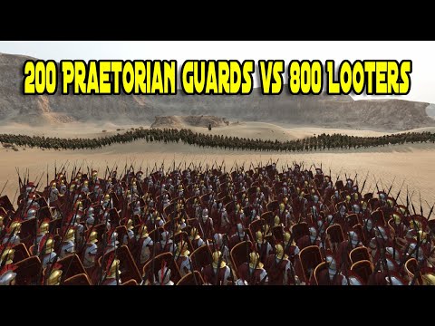200 Praetorian Guards vs 800 Looters - Mount & Blade: 2 Bannerlord