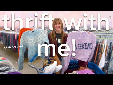 THRIFT WITH ME FOR WINTER 🛒❄️ i need sweaters!! (for a midwest winter)