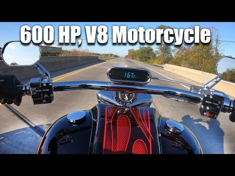 Boss Hoss V8 Motorcycle 600hp Test Ride and Specs