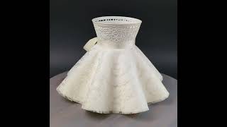 Vintage Plastic Clip On Lamp Shade Delicate Paper Lace Cover Off White Cream