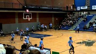 preview picture of video 'Pleasant Valley Unicycle Club | Hockinson HS Performance 01.07.2013'