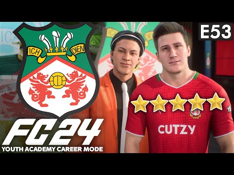 STRIKER SIGNING STUNS ON DEBUT! FC 24 YOUTH ACADEMY CAREER MODE EP53 | WREXHAM