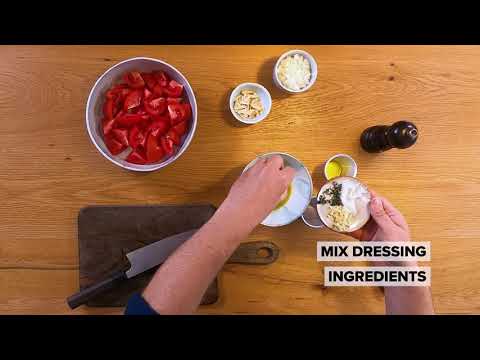 Ajo Blanco (chilled almond soup) & Spanish tomato salad