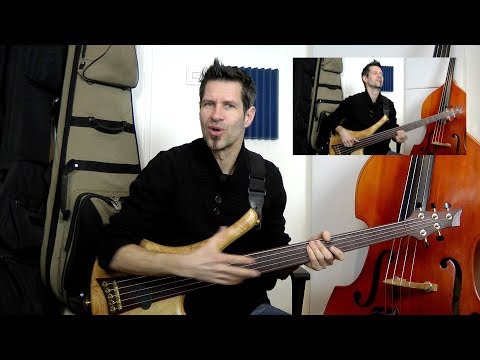 Fre0106 - Fretless #6 (Intonation #5 - blind springen) - German Bass Lesson Tutorial