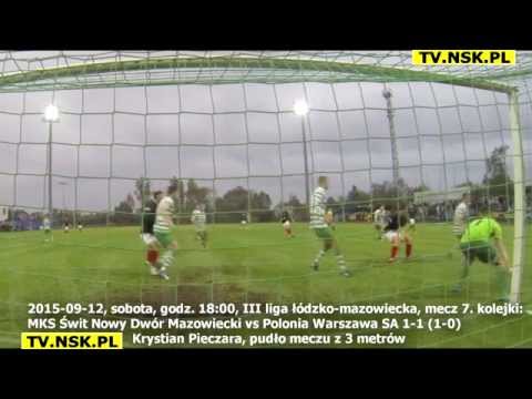 tv.nsk.pl 2015-09-12 MKS Świt Nowy Dwór Maz. - Polonia Warszawa SA 1-1 (1-0) pudło meczu