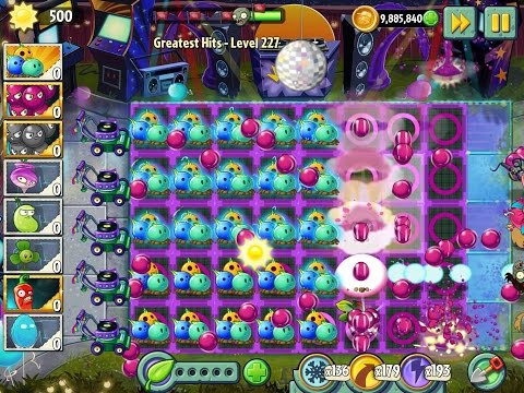 Plants vs Zombies 2 - Greatest Hits Epic Hack Level 227 - Grapeshot & Bowling Bulb with Laser Bean