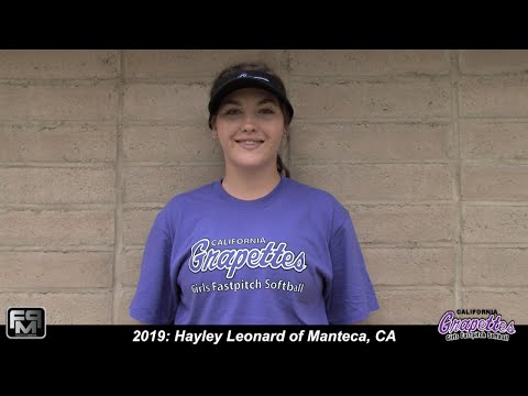 2019 Hayley Leonard Pitcher Softball Skills Video