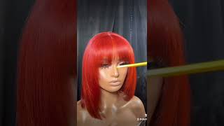 HOW TO CUT A FRINGE BANG | BOB UNIT 🥰. #shortvideo #dashdynasty #bangs