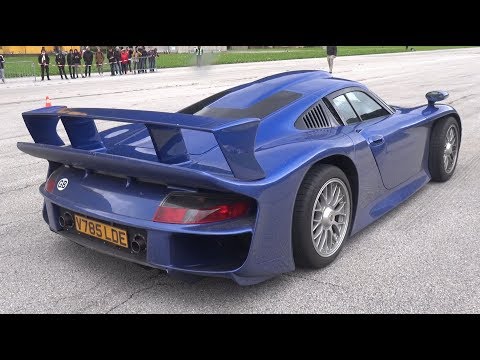 Porsche 911 GT1 Straßenversion FULL THROTTLE Accelerations on the Airstrip!