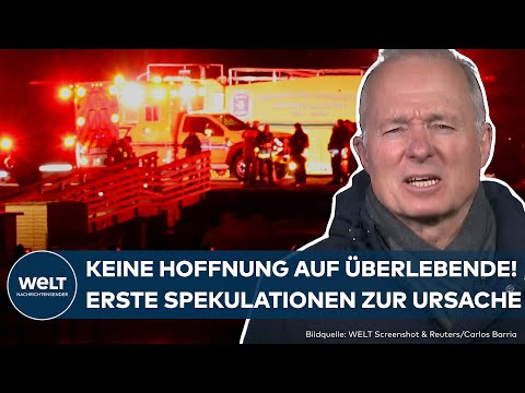 Video Thumbnail: WASHINGTON: Keine Hoffnung auf Überlebende nach Flugzeugabsturz! Spekulationen über Unglücksursache!