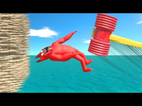 Deadly Spinning Hammers – Who Can Survive and Escape Carnotaurus - Animal Revolt Battle Simulator