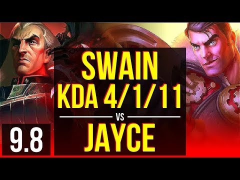 Improve your skill as SWAIN vs JAYCE (TOP) | KDA 4/1/11, 2 early solo kills | EUW Master | v9.8