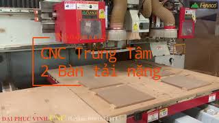 Máy phay cnc Trung tâm 2 bàn tải nặng của Woodmaster WM-1818*2RBS.