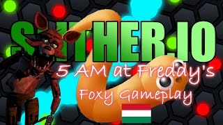 5 AM at Freddy's - Foxy Játszik: Slither.io [Gameplay]