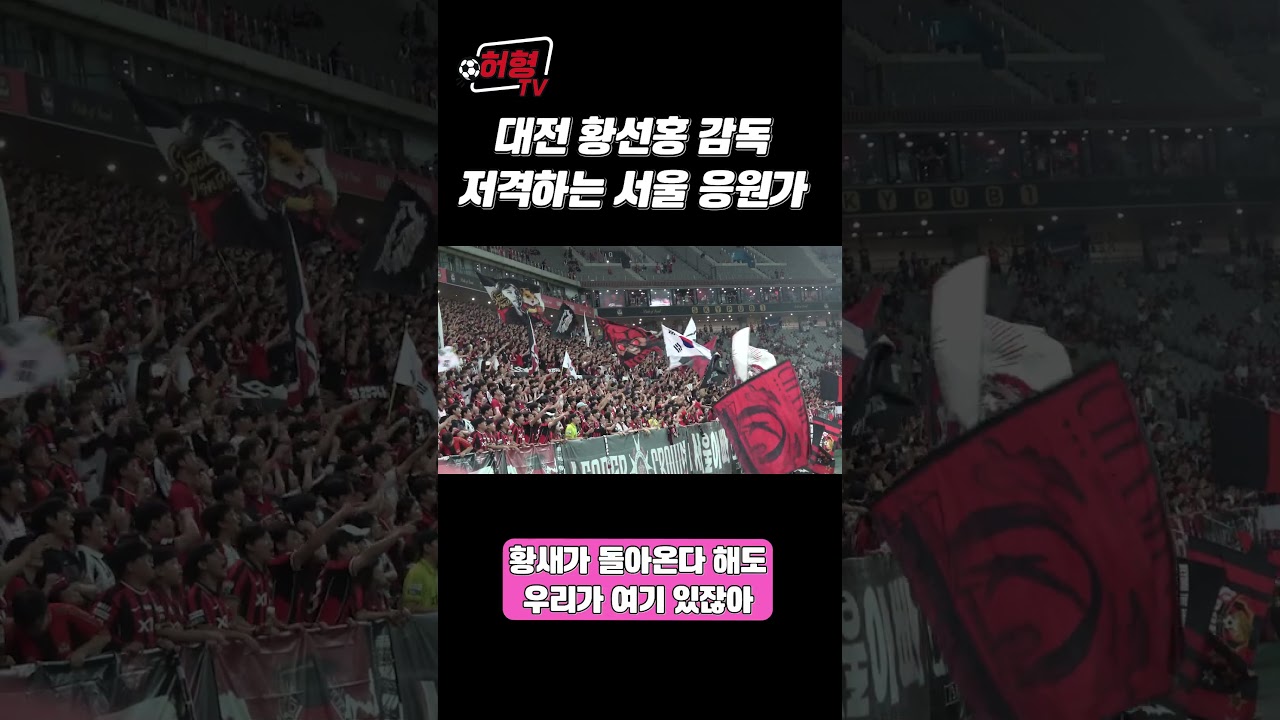 대전 황선홍 감독을 저격하는 수호신 응원가  #k리그 #축구 #fc서울 #대전하나시티즌 #황선홍