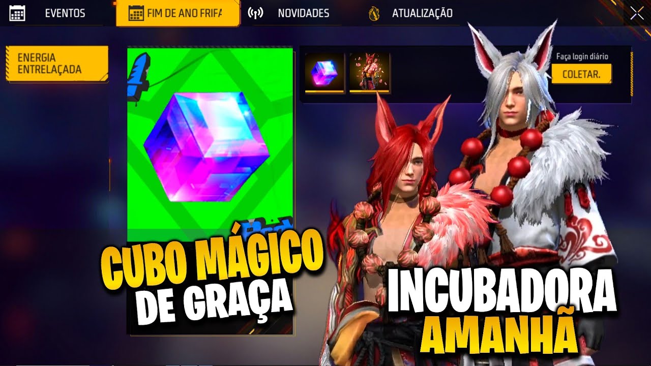 SAIU AGORA!! COMO PEGAR CUBO MÁGICO DE GRAÇA, INCUBADORA AMANHÃ E PRÊMIOS, NOVIDADES FREE FIRE