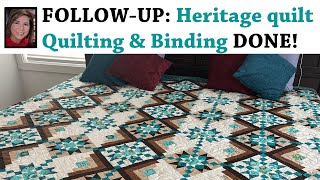Part 2 of 2  | The Sewn' Wild Oaks HERITAGE QUILT is back from longarm, and bound!