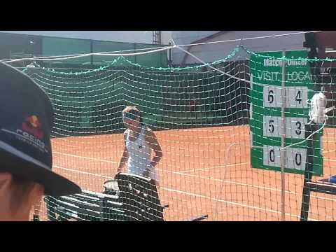 20150822 теннисный турнир Кивеннапа Лэдиес Полина Лейкина победный розыгрыш