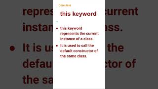 this Keyword (25) #corejava