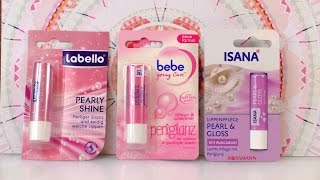 Lippenpflege sammlung deutsch - Lippenpflegestifte Perlglanz von Labello, Bebe Young Care, Isana