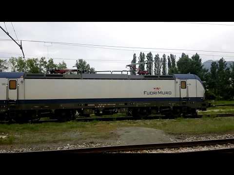 VECTRON E.191 003 FUORIMURO CON MERCI IN STAZIONE A BORGO S. DALMAZZO (CN) 20 - 5 - 2018