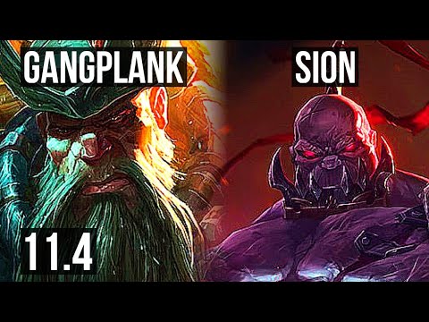 GANGPLANK vs SION (TOP) | 10/1/6, 1.8M mastery, 600+ games, Dominating | KR Diamond | v11.4