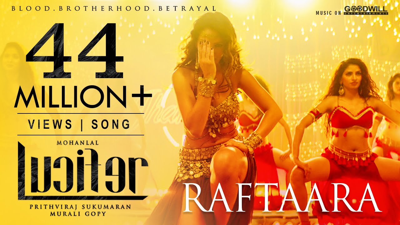 Lucifer Video Song | Raftaara | Mohanlal | Prithviraj | Deepak Dev | Jyotsna | Waluscha De Sousa