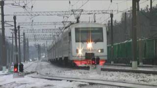 preview picture of video 'Railway line Moscow - Cherusti, commuter traffic'