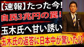 【速報】玉木氏の回答に日本驚愕！自民3兆円構想の結末とは？