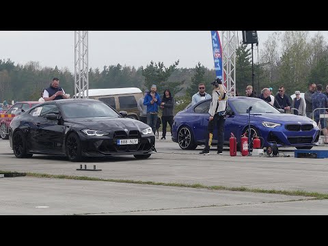 Thumbnail for BMW M240i G42 xDrive vs BMW M4 Competition G82 1/4 mile drag race