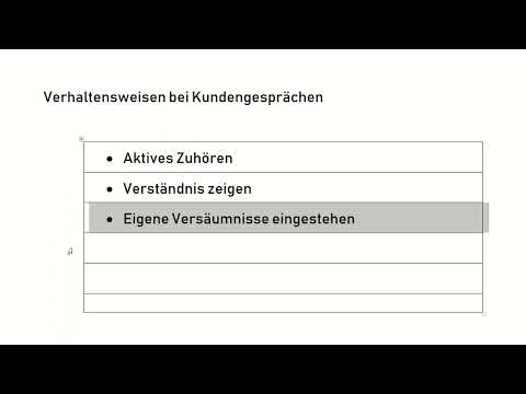 AP2 Prüfungsvorbereitung Aufgabe 11: Verhaltensweisen bei Kundengesprächen