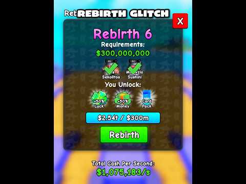 Rebirth glitch in Plants VS Brainrots #plantsvsbrainrots #roblox