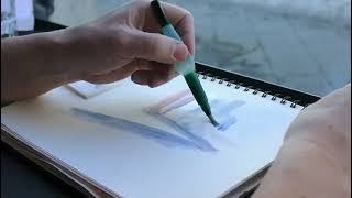 Štěteček Faber-Castell se zásobníkem na vodu - silný