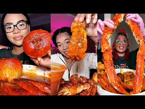 YUMMY Foods Mukbang | Onion Boil, King Crab, Lobster, Imitation Crab, and More!