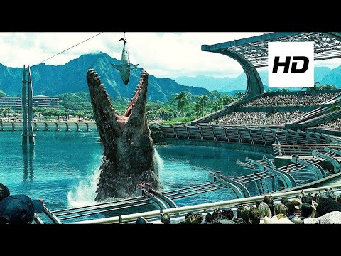Mosasaurus Feeding Show Scene - Jurassic World (2015) Movie Clip HD